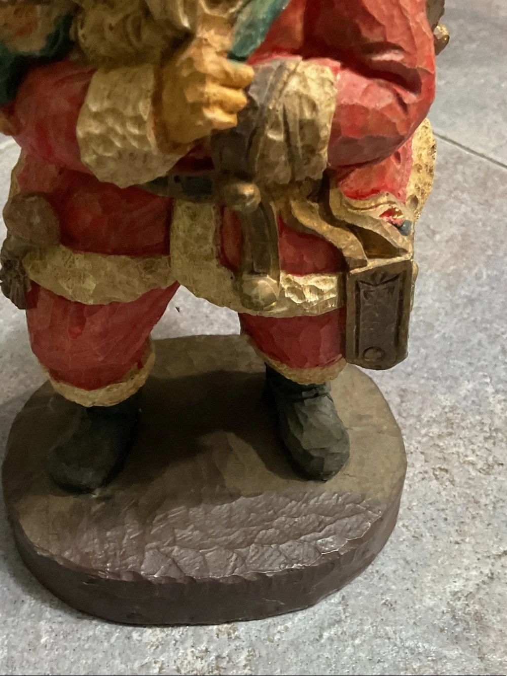 Santa Figurine Holiday Decor - Red/Green